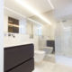 Spacious modern bathroom with big walk-in shower in Greek Street